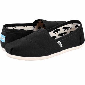 Toms Classic Black Canvas Slip On